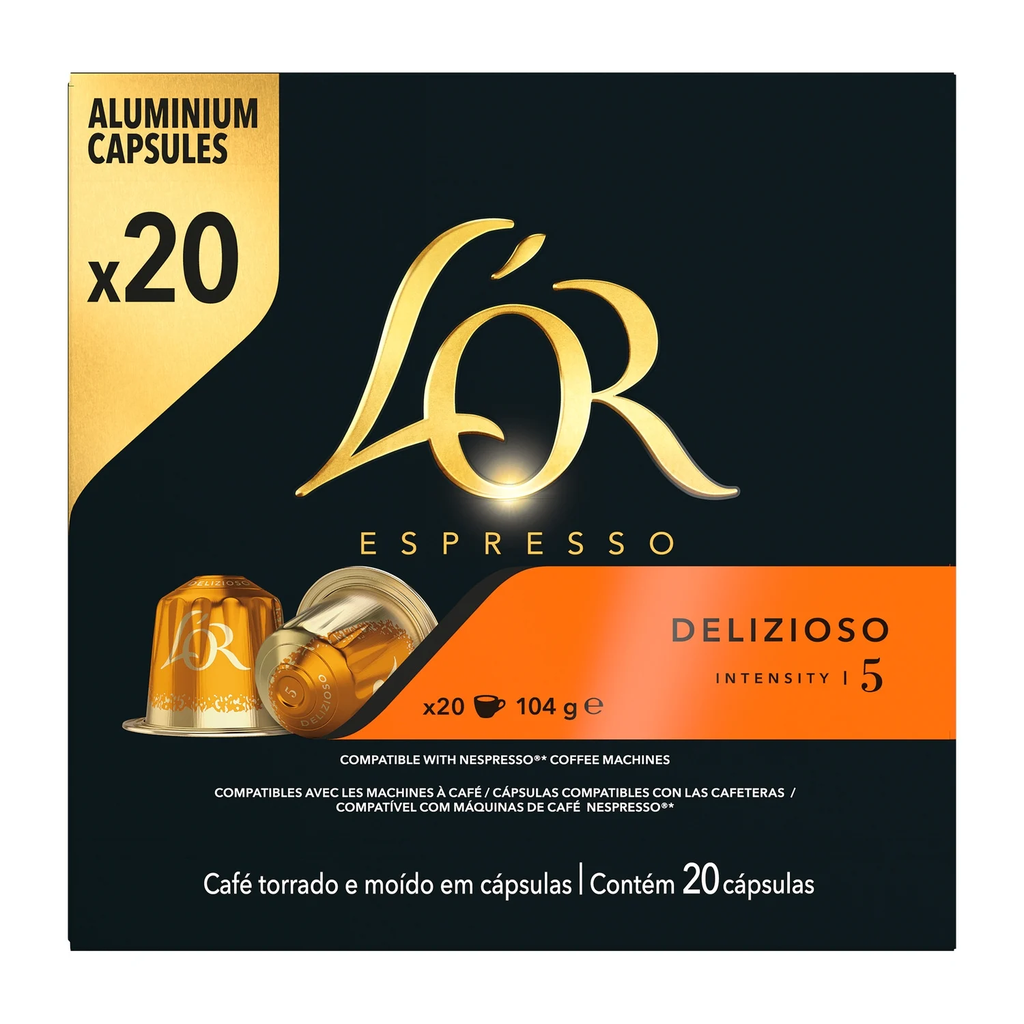 L'OR Espresso Delizioso Coffee Capsules intensity 5, 20 capsules 104 g
