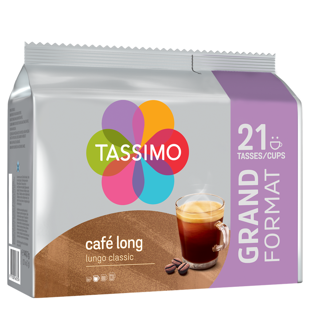 TASSIMO Dosettes de café Café Long Classique 21 dosettes