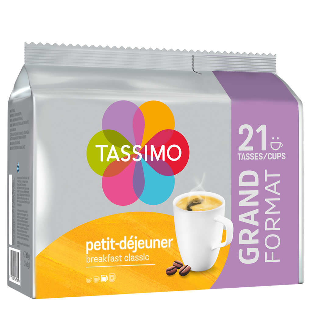 TASSIMO Cápsulas de café Petit Déjeuner Classique 21 cápsulas