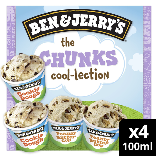[8711327320628] BEN & JERRY'S Glace The Chunks Cool-lection 4 pots de 288 g