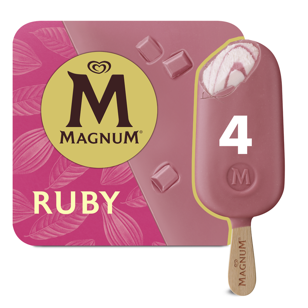 MAGNUM Helado en palo colección ruby 288 g