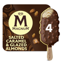 MAGNUM Gelado de pau caramelo salgado com pedaços de amêndoa 296 g