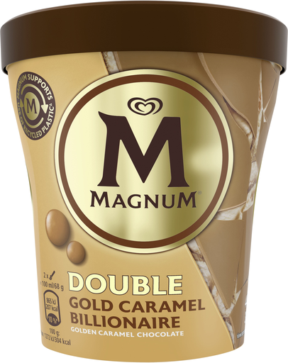 [8711327480438] MAGNUM Double Gold Billionaire Ice Cream 440 ml
