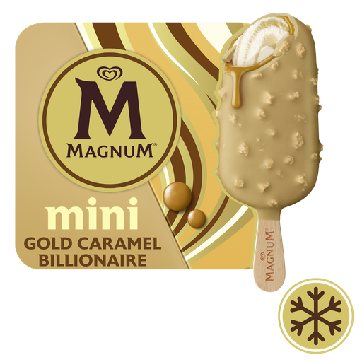 [8711327485082] MAGNUM Glaces Bâtonnets Mini Biscuits Pécan Caramel et Chocolat Blanc 282 g