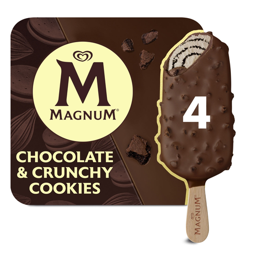 [8711327487086] MAGNUM Glace bâtonnet chocolat cookies 292 g