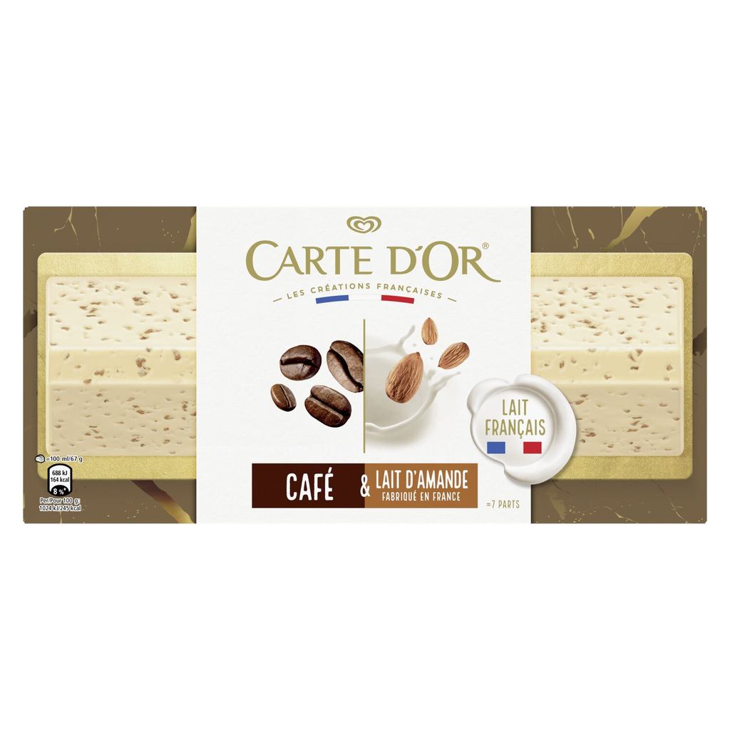 CARTE D'OR Tronco Gelado de Café e Leite de Amêndoa 470 g
