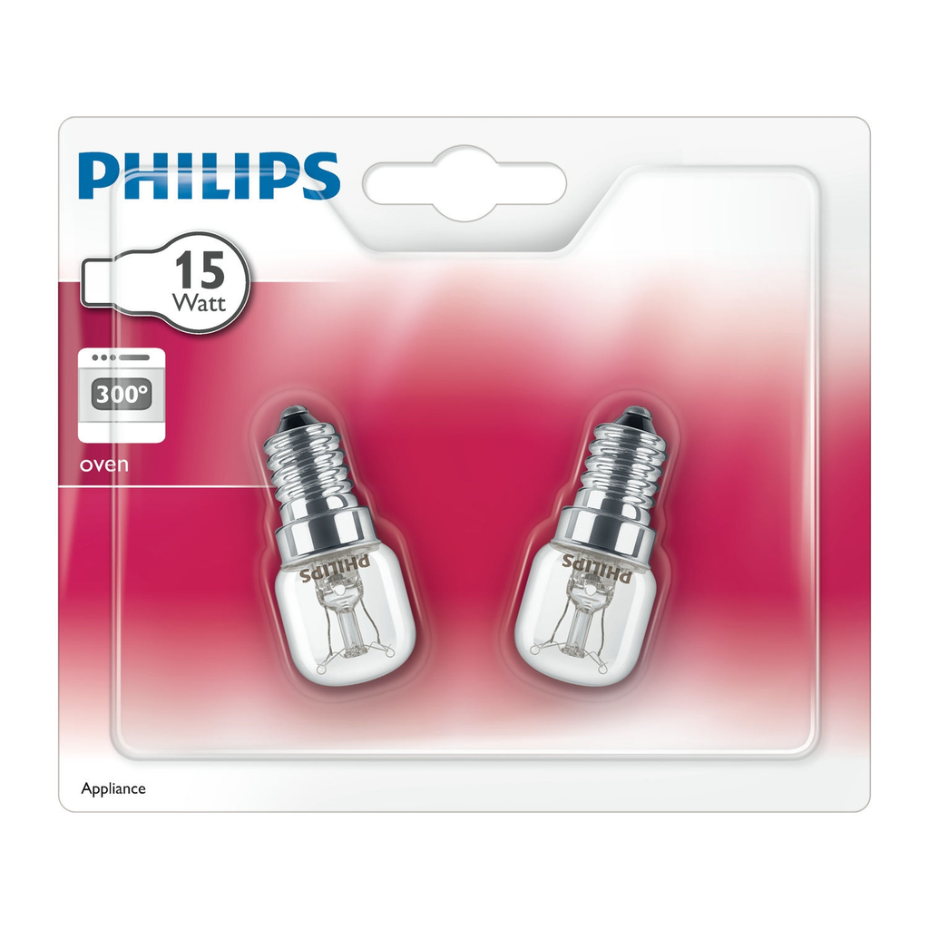 PHILIPS Bombilla Inca E14 Horno 15W 2 bombillas