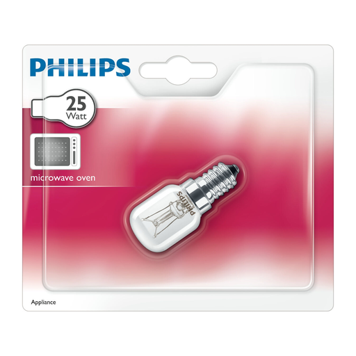 [8711500250025] PHILIPS Incandescent Bulb E14 25W Microwave Clear 1 Unit