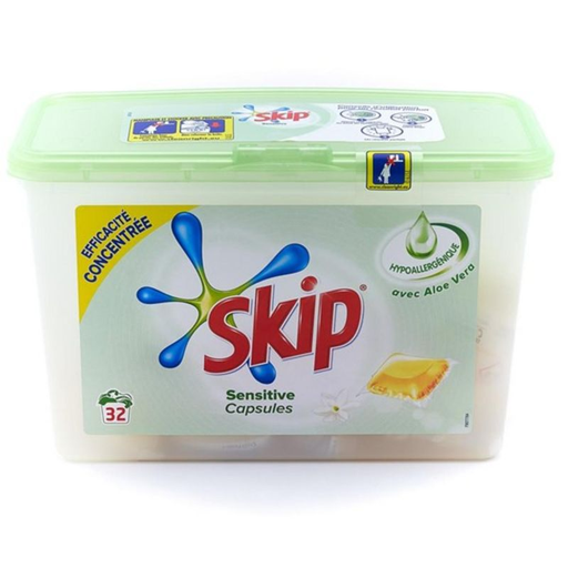 [8712100234583] SKIP Capsules Lessive Aloe Vera 32 Capsules