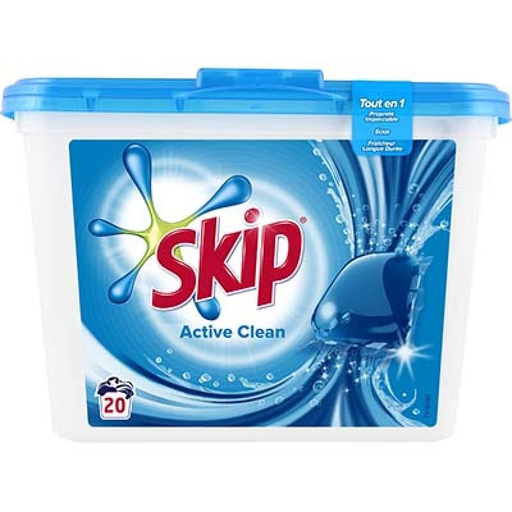 [8712100234941] SKIP Lessive Capsules Activ Clean 20 doses