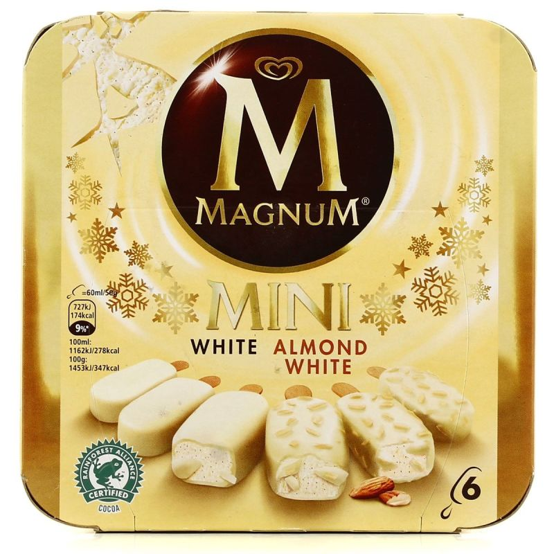 MIKO Mini Magnum White Mix Ice Cream Sticks 6 x 60 ml