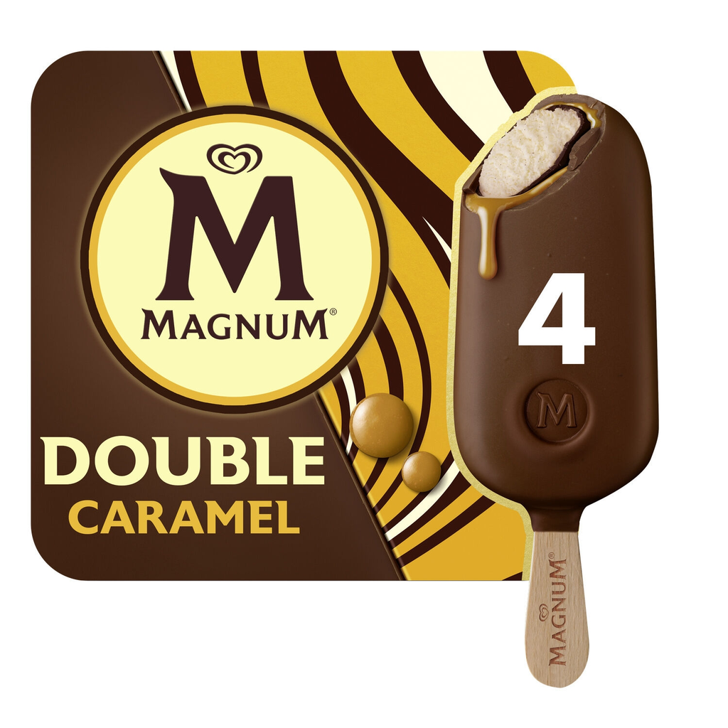 MAGNUM Glace bâtonnet double caramel 292g