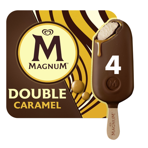 [8712100849084] MAGNUM Helado en palito doble caramelo 292g