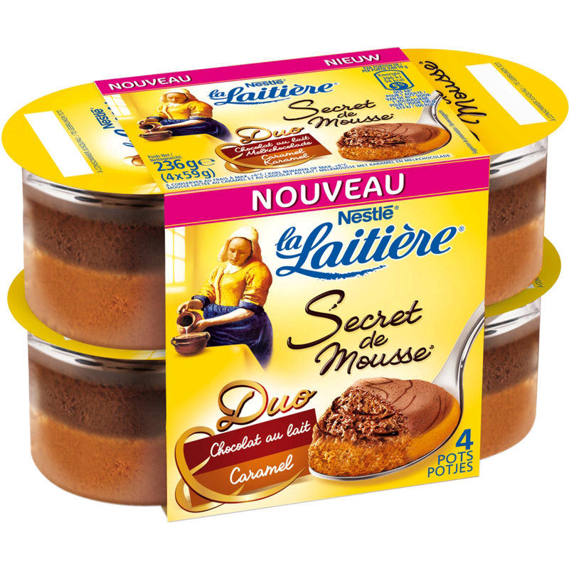 Nestle Lait.Sm Duo Choco Lt/Car.4X100