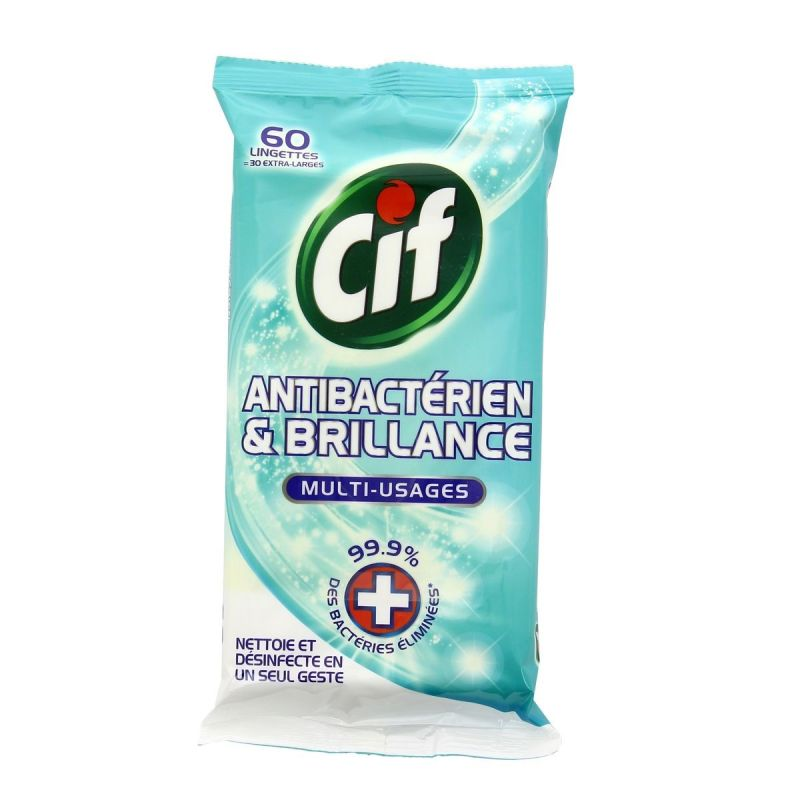 CIF Lingettes Antibactériennes X60