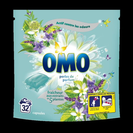 [8712561925686] OMO Cápsulas Detergente 2 en 1 Doypack 32 dosis 24,5 ml
