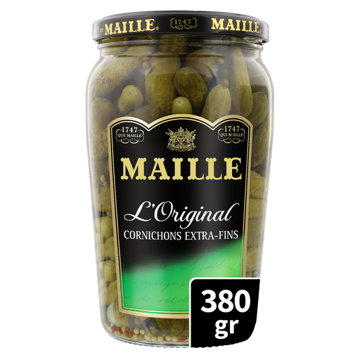[8712566246526] MAILLE Cornichons extra finos colhidos à mão seleção grande crocante 380 g