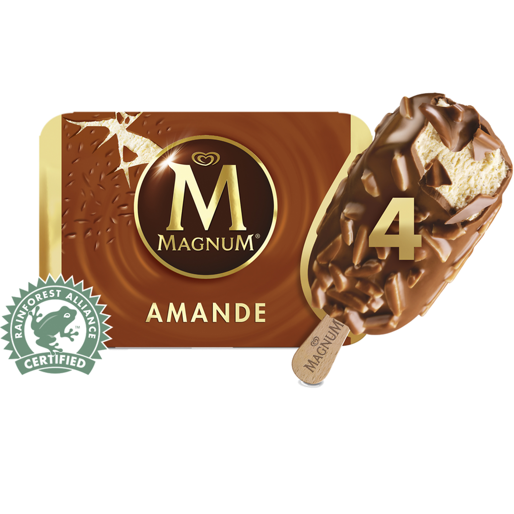MAGNUM Helado de vainilla chocolate y almendras 328 g