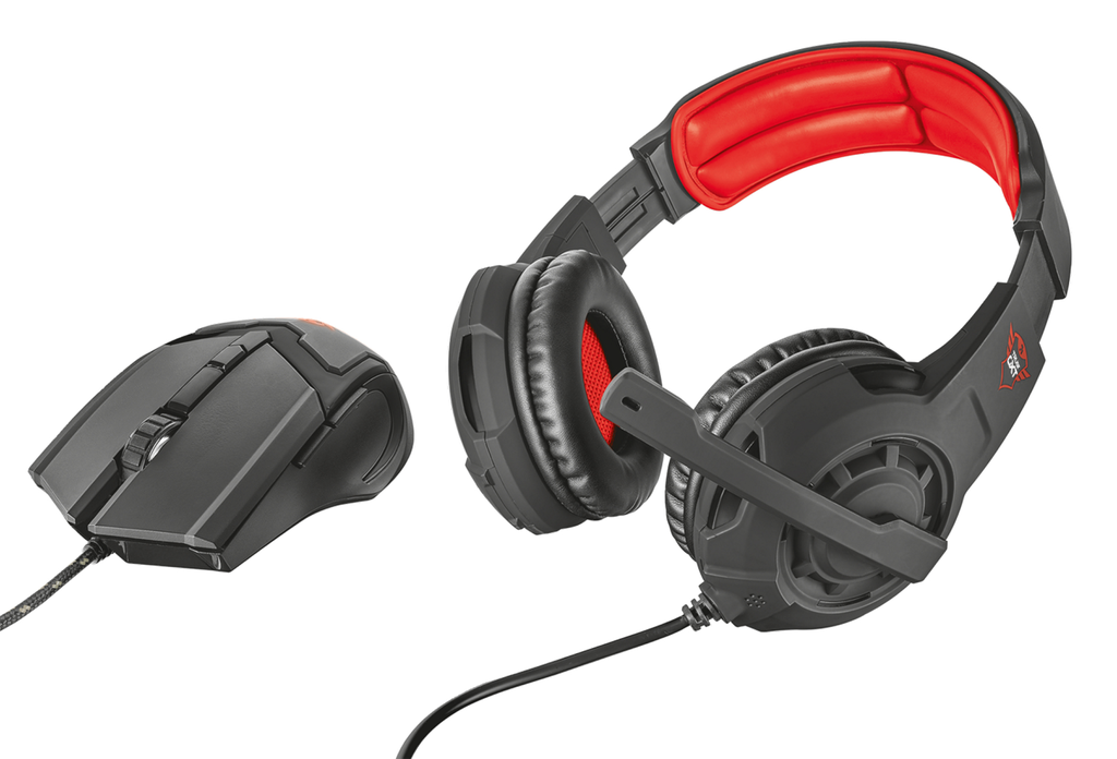 TRUST Gxt 784 Auriculares con Cable Gaming Negro, Rojo