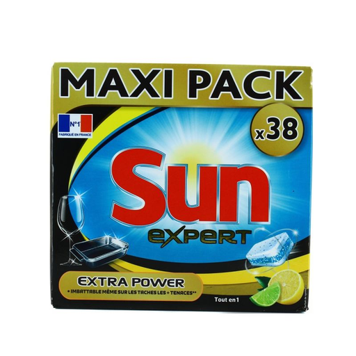 [8714100009956] SUN Tablettes lave-vaisselle Expert Tout-en-1 Extra Power Citron 38 unités