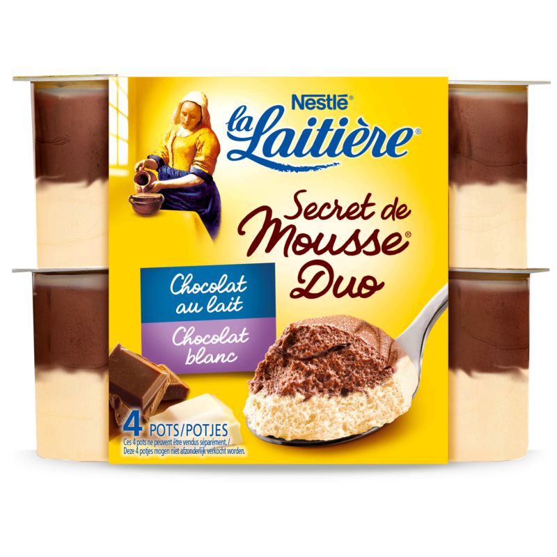Nestle Lait.Sm Duo Choc Lt/Blc 4X100G
