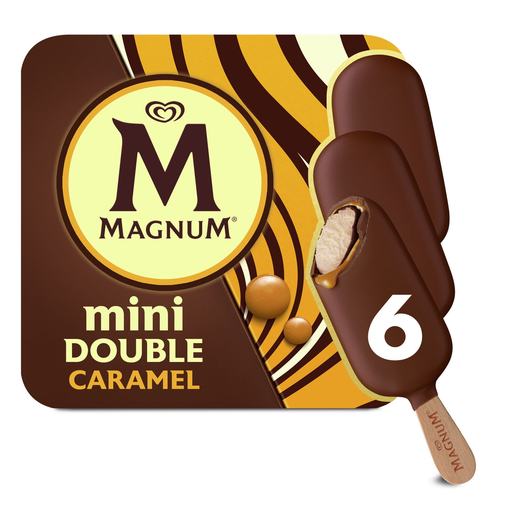 [8714100875933] MAGNUM Mini Double Caramel Ice Cream Sticks 300 g