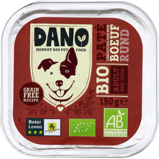 [8714265975875] DANO Paté para cães bio de vaca 150 g