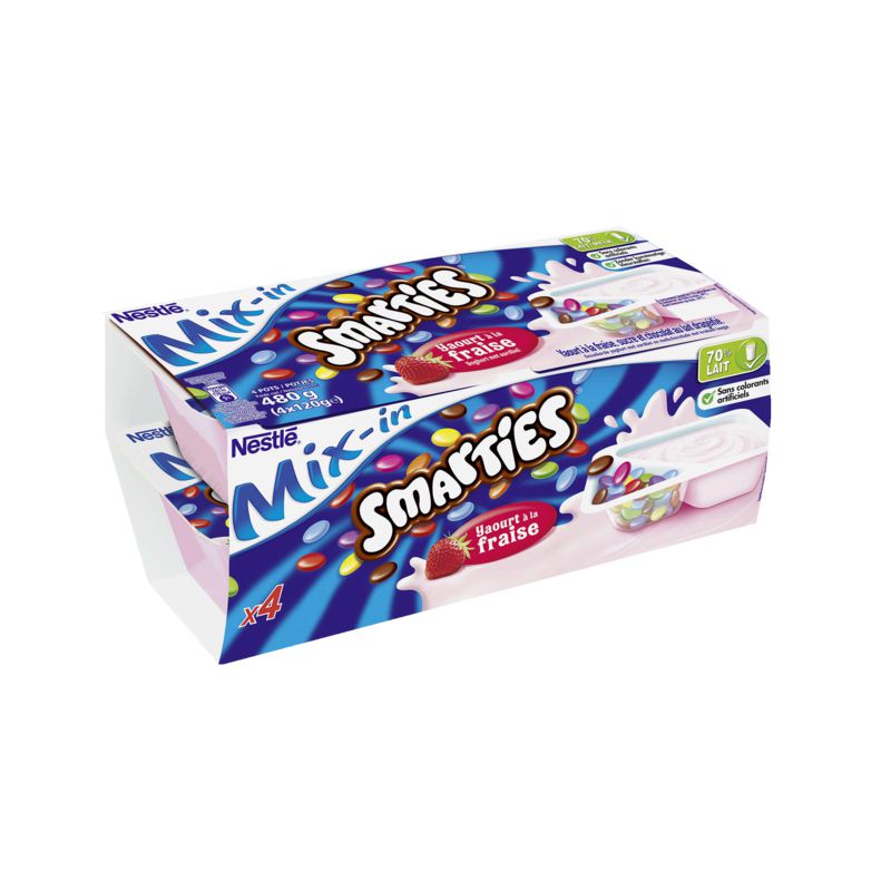 Nestle 4X120 Yaourt Fraise Smarties