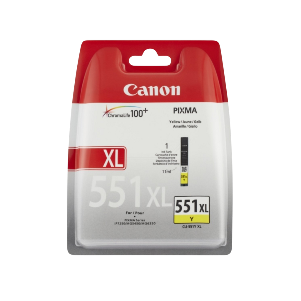 Canon Cartouche D'Encre Originale Cli-551 Xl Jaune (Yellow) Haute Capacité - 6448B001