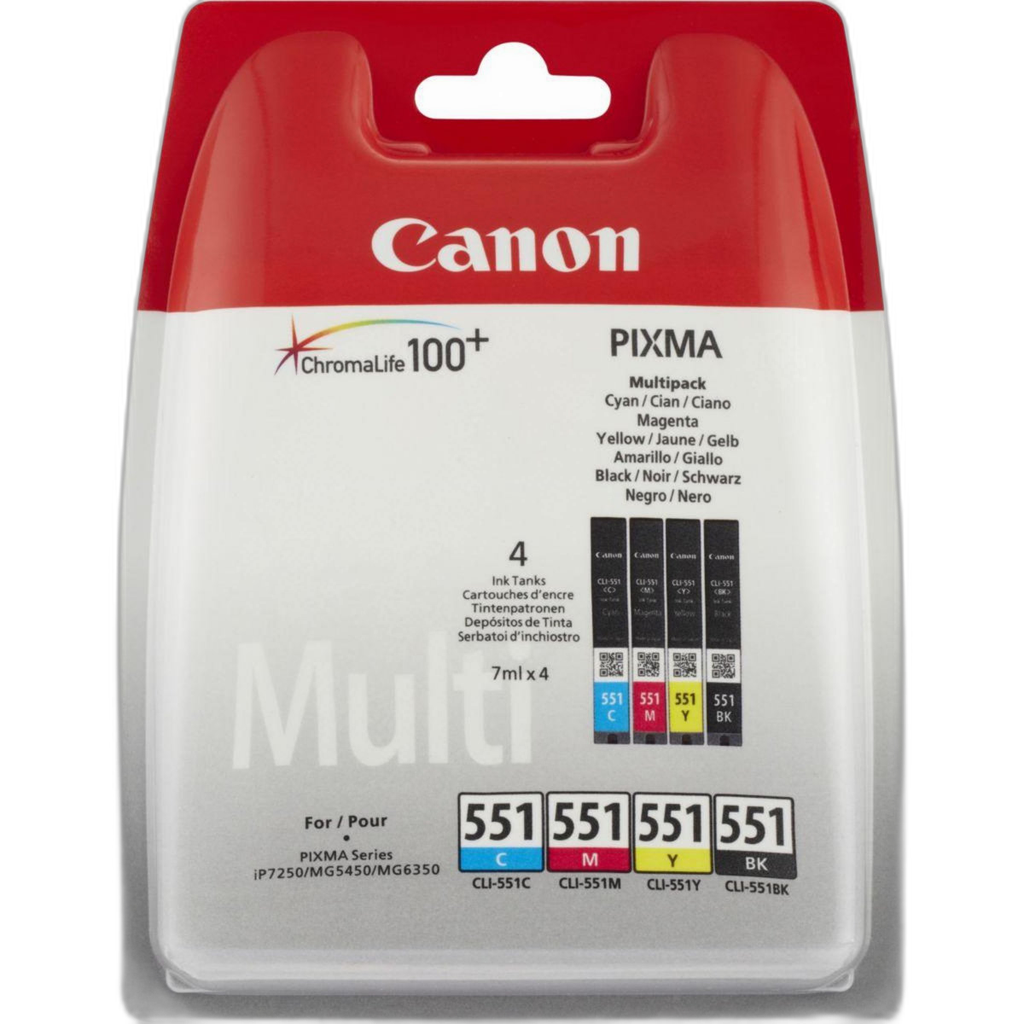 Canon Cartouche D'Encre Cli551 N/C/M/J