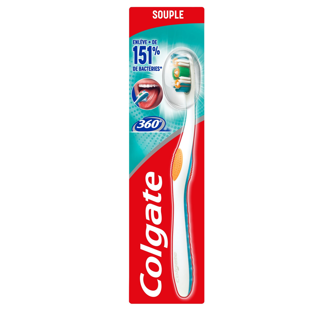 COLGATE Escova de dentes 360° suave 1 unidade