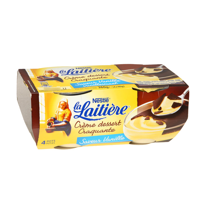 Nestle La Laitiere Craquant Et Fondant À Vanille Laitière 4X90G