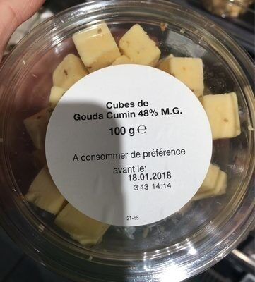 GRAND FRAIS Gouda with Cumin cubes 100 g