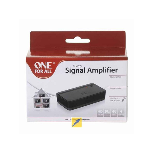 [8716184053948] ONE FOR All Amplificador de Sinal 4 Saídas