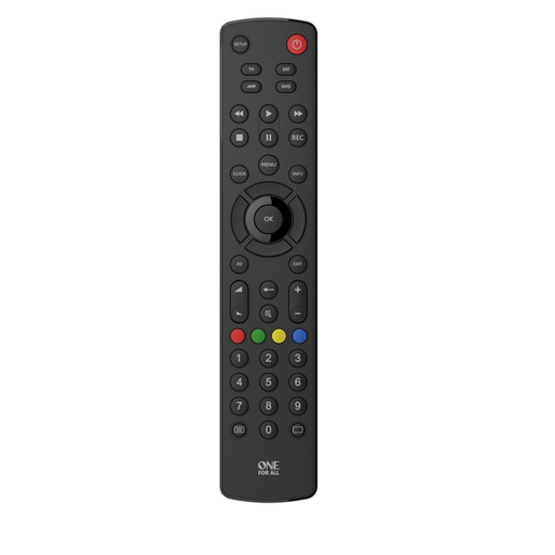 [8716184065019] ONE FOR ALL Basic Contour 4 Universal Remote Control, 1 unit