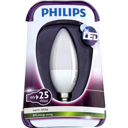 [8718696474914] PHILIPS LED Bulb 4W 240V E14 2700K 250lm, 1 unit