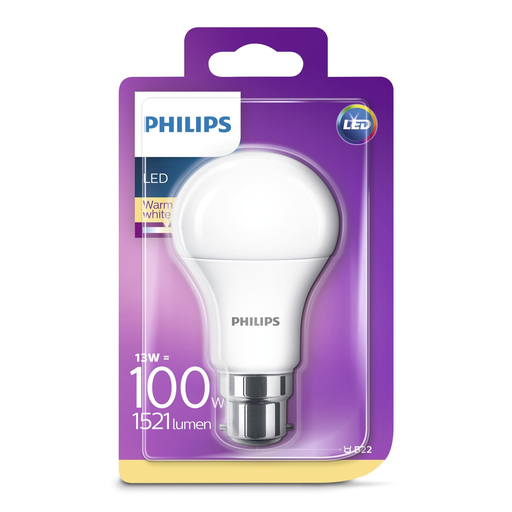 [8718696577110] PHILIPS LED Bulb B22 Standard Warm White 100W