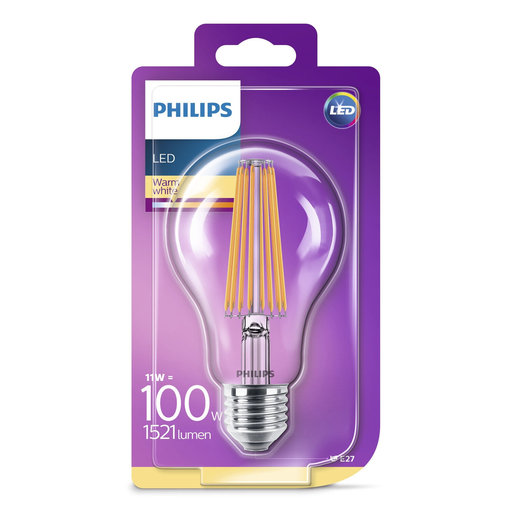[8718696742396] PHILIPS LED Bulb E27 Standard Warm White 11W