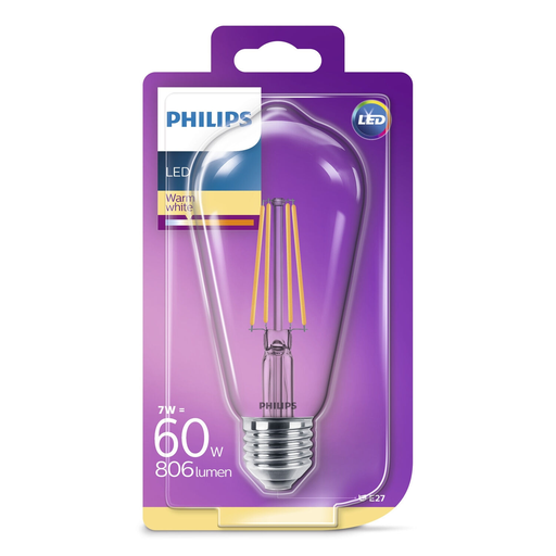 [8718696742433] PHILIPS Ampoule Led E27 Standard Blanc Chaud 60W