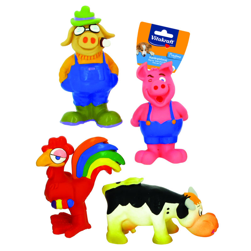 Vitakraft Jouets Pour Animal'Animaux De La Ferme Assortis Latex