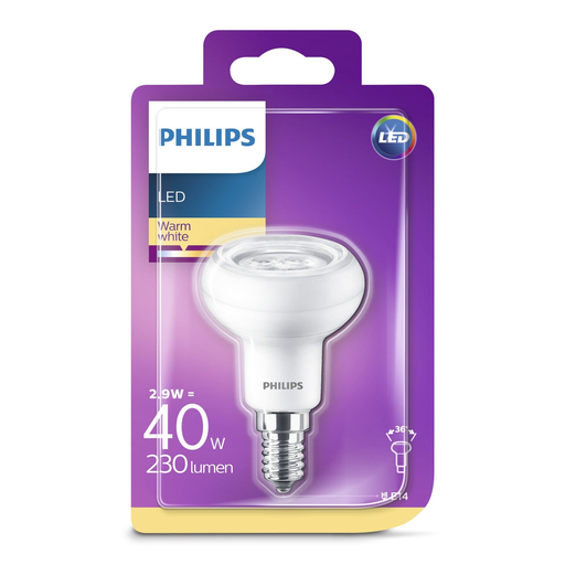 [8718696811474] PHILIPS Ampoule Led E14 Spot Blanc Chaud 40W l'ampoule