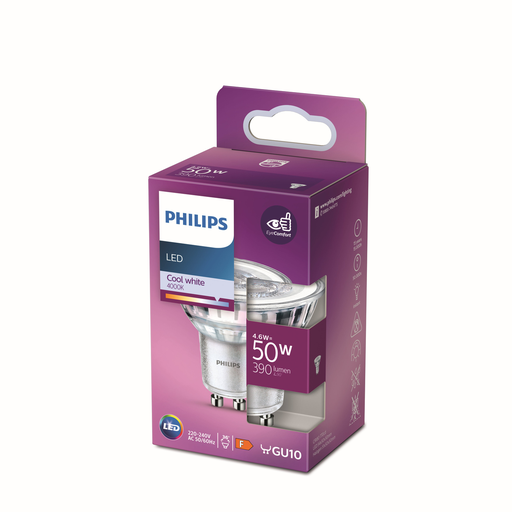 [8718699776992] PHILIPS LED Bulb GU10 Spot Cool White 50W 1 unit