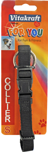 [3023610186237] VITAKRAFT Collar Premium Forrado S Negro Para Perro