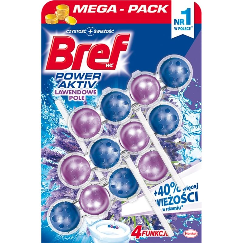 BREF Power Aktiv Bloco WC Lavanda 3 x 50 g