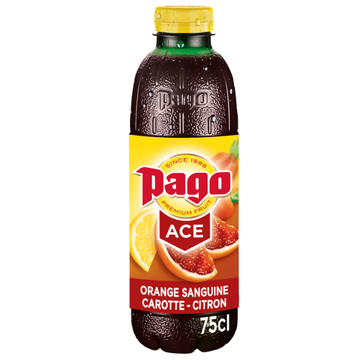 [9002515600981] PAGO Bebida ACE Roja naranja sanguina zanahoria limón 0.75 L
