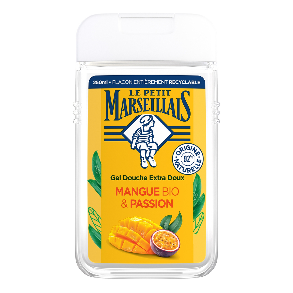LE PETIT MARSEILLAIS Gel de duche hidratante extra suave manga bio e paixão 250 ml
