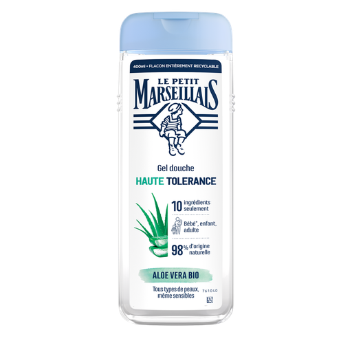 [3574661655031] LE PETIT MARSEILLAIS Moisturizing High Tolerance Shower Gel Organic Aloe Vera 400 ml