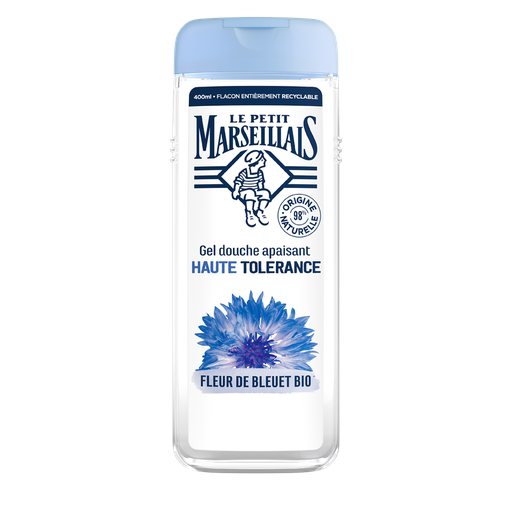 [3574661655017] LE PETIT MARSEILLAIS Gel de duche calmante alta tolerância flor de centáurea 400 ml