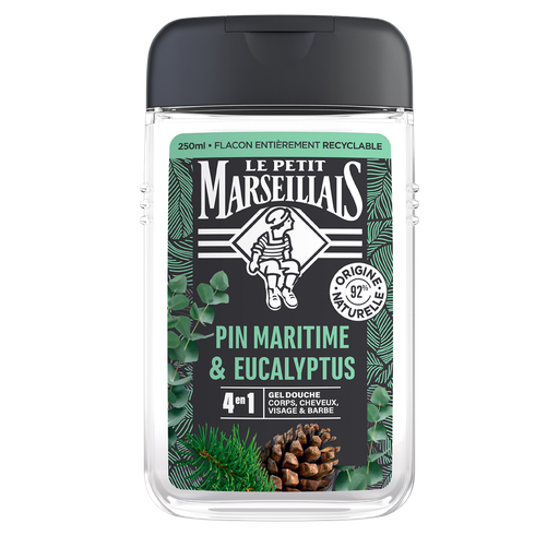 [3574661701356] LE PETIT MARSEILLAIS Men's Shower Gel Maritime Pine & Eucalyptus 250 ml