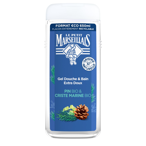 [3574661801902] LE PETIT MARSEILLAIS Extra Gentle Shower Gel Organic Pine and Organic Sea Fennel 650 ml
